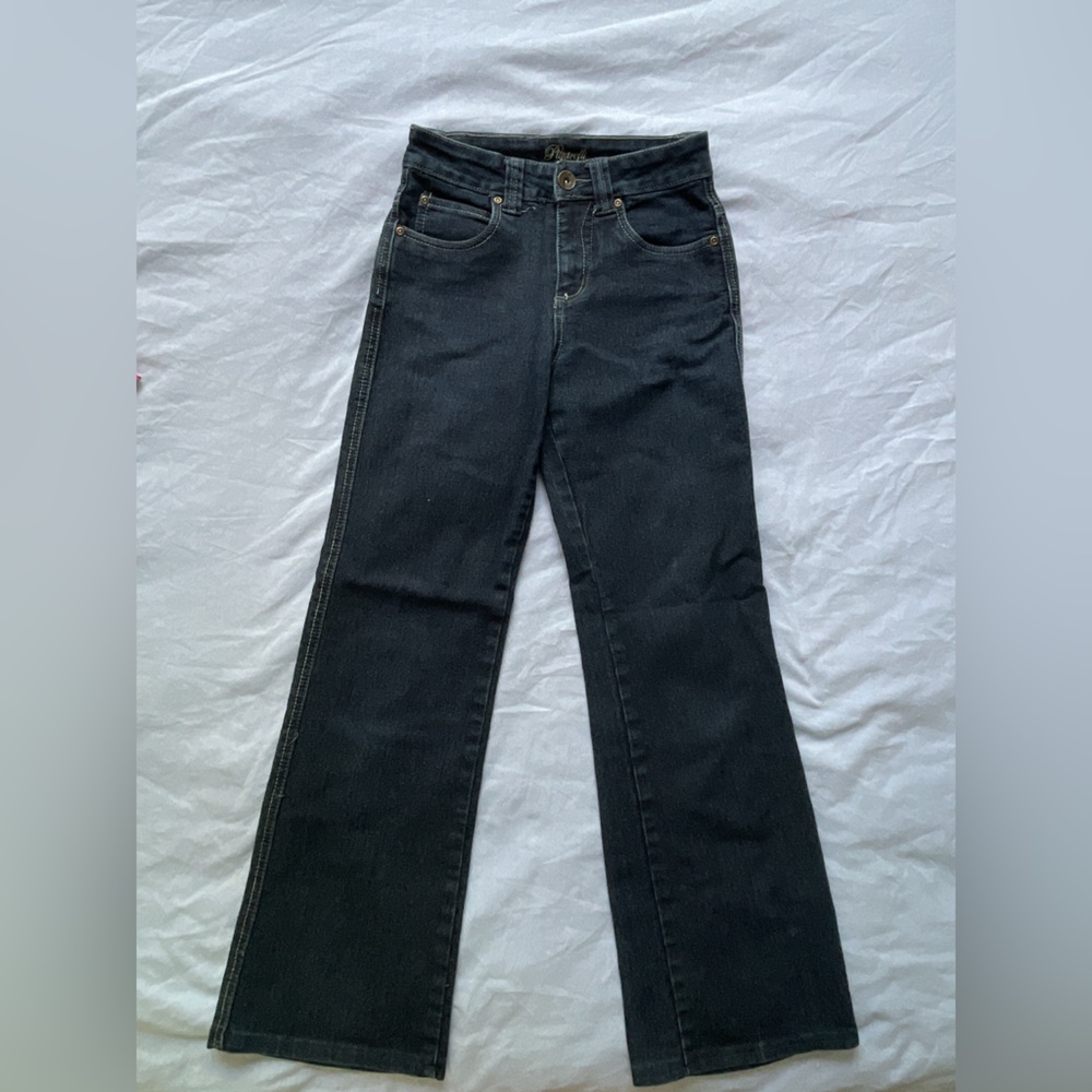 Vintage High Rise Flared Dark Wash Jeans